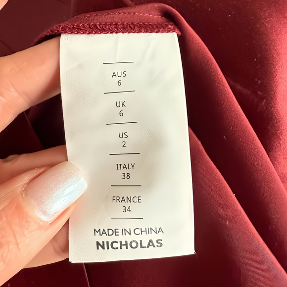 NICHOLAS Red silk Maxi Dress - Picture 8 of 9